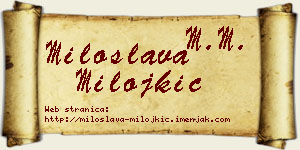 Miloslava Milojkić vizit kartica